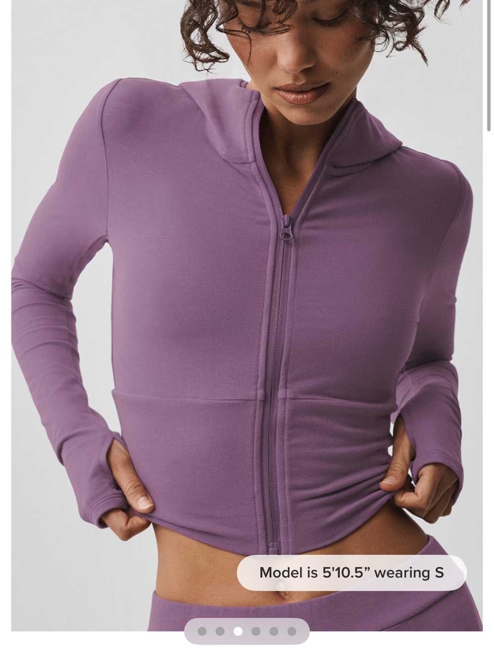 Alo Sway Full Zip-Up Hoodie in Plum Kiss